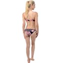 Abstrait Effet Formes Noir/Rose Twist Bandeau Bikini Set View2