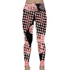 Abstrait Effet Formes Noir/rose Lightweight Velour Classic Yoga Leggings by kcreatif