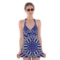 Wood Flower And Matches Mandala Vintage Halter Dress Swimsuit  View1