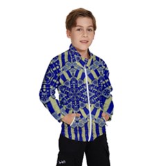 Wood Flower And Matches Mandala Vintage Kids  Windbreaker by pepitasart