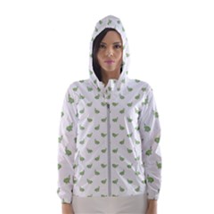 Iguana Sketchy Cartoon Style Drawing Pattern 2 Women s Hooded Windbreaker by dflcprintsclothing