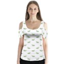 Iguana Sketchy Cartoon Style Drawing Pattern 2 Butterfly Sleeve Cutout Tee  View1