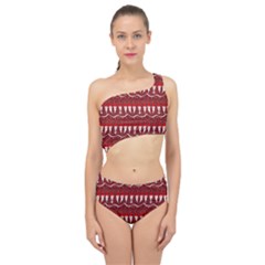 Bearded Santa Pattern Spliced Up Two Piece Swimsuit by bloomingvinedesign