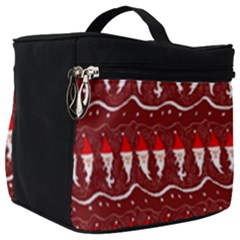 Bearded Santa Pattern Make Up Travel Bag (big) by bloomingvinedesign