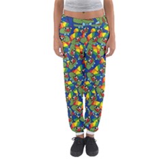 Clown World Pepe The Frog Honkhonk Meme Kekistan Funny Pattern Blue  Women s Jogger Sweatpants by snek