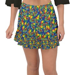 Clown World Pepe The Frog Honkhonk Meme Kekistan Funny Pattern Blue  Fishtail Mini Chiffon Skirt by snek