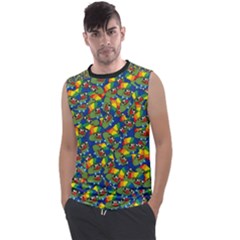 Clown World Pepe The Frog Honkhonk Meme Kekistan Funny Pattern Blue  Men s Regular Tank Top by snek