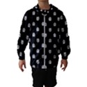 Sketchy Cartoon Ghost Drawing Motif Pattern Kids  Hooded Windbreaker View1