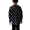 Sketchy Cartoon Ghost Drawing Motif Pattern Kids  Hooded Windbreaker View2