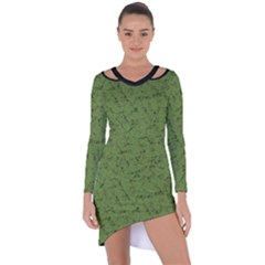 Groyper Pepe The Frog Original Meme Funny Kekistan Green Pattern Asymmetric Cut-out Shift Dress by snek