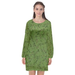 Groyper Pepe The Frog Original Meme Funny Kekistan Green Pattern Long Sleeve Chiffon Shift Dress  by snek