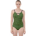 Groyper Pepe The Frog original meme funny Kekistan green pattern Cut Out Top Tankini Set View1