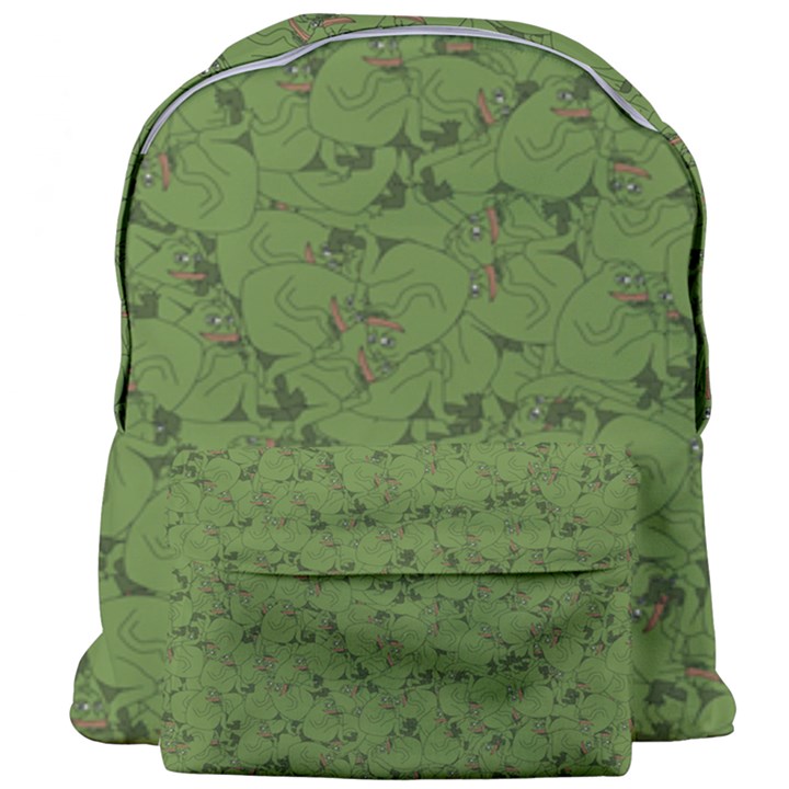 Groyper Pepe The Frog original meme funny Kekistan green pattern Giant Full Print Backpack