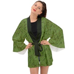 Groyper Pepe The Frog Original Meme Funny Kekistan Green Pattern Long Sleeve Kimono by snek