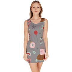 Funny Christmas Pattern Bodycon Dress by Vaneshart