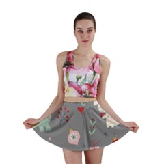 Funny Christmas Pattern Mini Skirt by Vaneshart