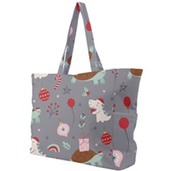 Funny Christmas Pattern Simple Shoulder Bag by Vaneshart