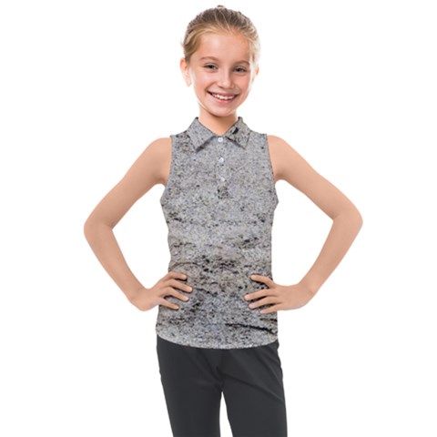 Sand Abstract Kids  Sleeveless Polo Tee by Fractalsandkaleidoscopes