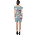 Cute French Bulldog Puppy Dog Christmas Costume Seamless Pattern Short Sleeve Skater Dress View2