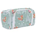 Cute Fox Christmas Winter Seamless Pattern Toiletries Pouch View2