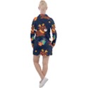 Colorful Funny Christmas Pattern Women s Long Sleeve Casual Dress View2