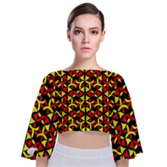 Rby 106 Tie Back Butterfly Sleeve Chiffon Top by ArtworkByPatrick