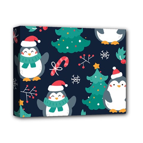 Colorful Funny Christmas Pattern Deluxe Canvas 14  X 11  (stretched) by Vaneshart