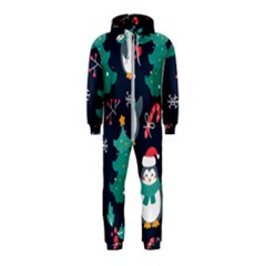 Colorful Funny Christmas Pattern Hooded Jumpsuit (kids) by Vaneshart