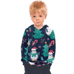 Colorful Funny Christmas Pattern Kids  Overhead Hoodie by Vaneshart