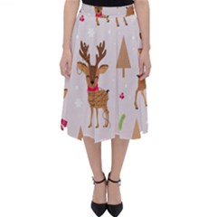 Christmas Seamless Pattern With Reindeer Classic Midi Skirt by Vaneshart