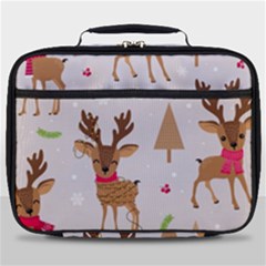 Christmas Seamless Pattern With Reindeer Full Print Lunch Bag by Vaneshart