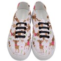 Christmas Seamless Pattern With Reindeer Women s Classic Low Top Sneakers View1