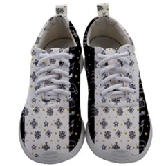 Black Golden Christmas Pattern Collection Mens Athletic Shoes