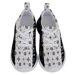 Black Golden Christmas Pattern Collection Running Shoes by Vaneshart