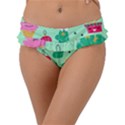 Funny Christmas Pattern Background Frill Bikini Bottom View1