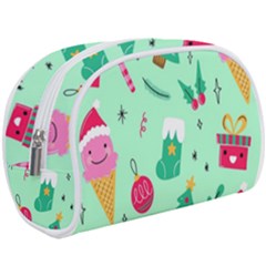 Funny Christmas Pattern Background Makeup Case (large) by Vaneshart