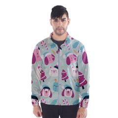 Pattern Funny Christmas Ho Ho Ho Men s Windbreaker by Vaneshart