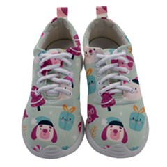 Pattern Funny Christmas Ho Ho Ho Women Athletic Shoes by Vaneshart