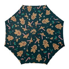 Colourful Funny Christmas Pattern Golf Umbrellas by Vaneshart