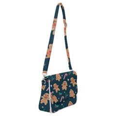 Colourful Funny Christmas Pattern Shoulder Bag With Back Zipper