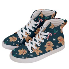 Colourful Funny Christmas Pattern Men s Hi-top Skate Sneakers by Vaneshart