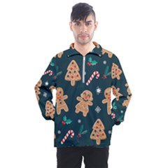 Colourful Funny Christmas Pattern Men s Half Zip Pullover