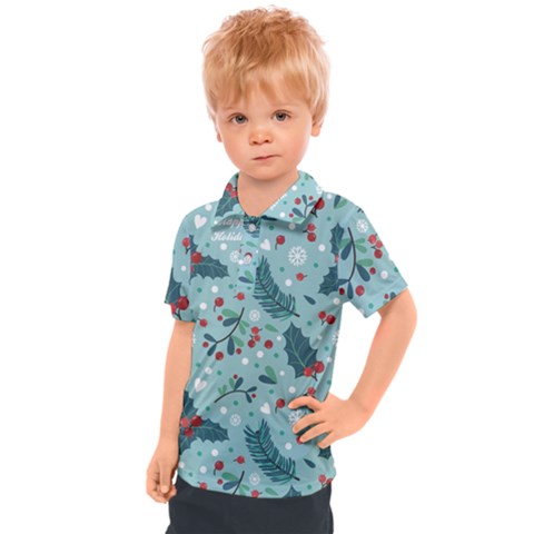 Seamless Pattern With Berries Leaves Kids  Polo Tee by Vaneshart