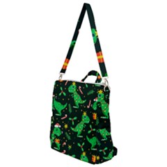 Christmas Funny Pattern Dinosaurs Crossbody Backpack by Vaneshart