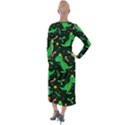 Christmas Funny Pattern Dinosaurs Velvet Maxi Wrap Dress View2