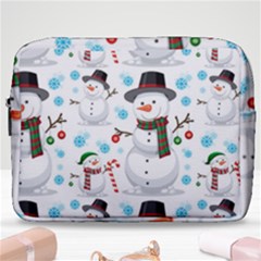 Christmas Snowman Seamless Pattern Make Up Pouch (large)