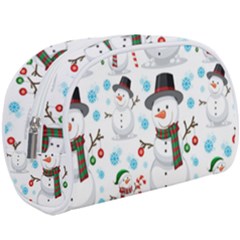 Christmas Snowman Seamless Pattern Makeup Case (large) by Vaneshart