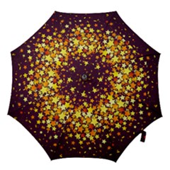 Colorful Confetti Stars Paper Particles Scattering Randomly Dark Background With Explosion Golden St Hook Handle Umbrellas (medium) by Vaneshart