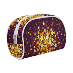 Colorful Confetti Stars Paper Particles Scattering Randomly Dark Background With Explosion Golden St Makeup Case (small) by Vaneshart