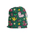 Funny Decoration Christmas Pattern Background Drawstring Pouch (Large) View1